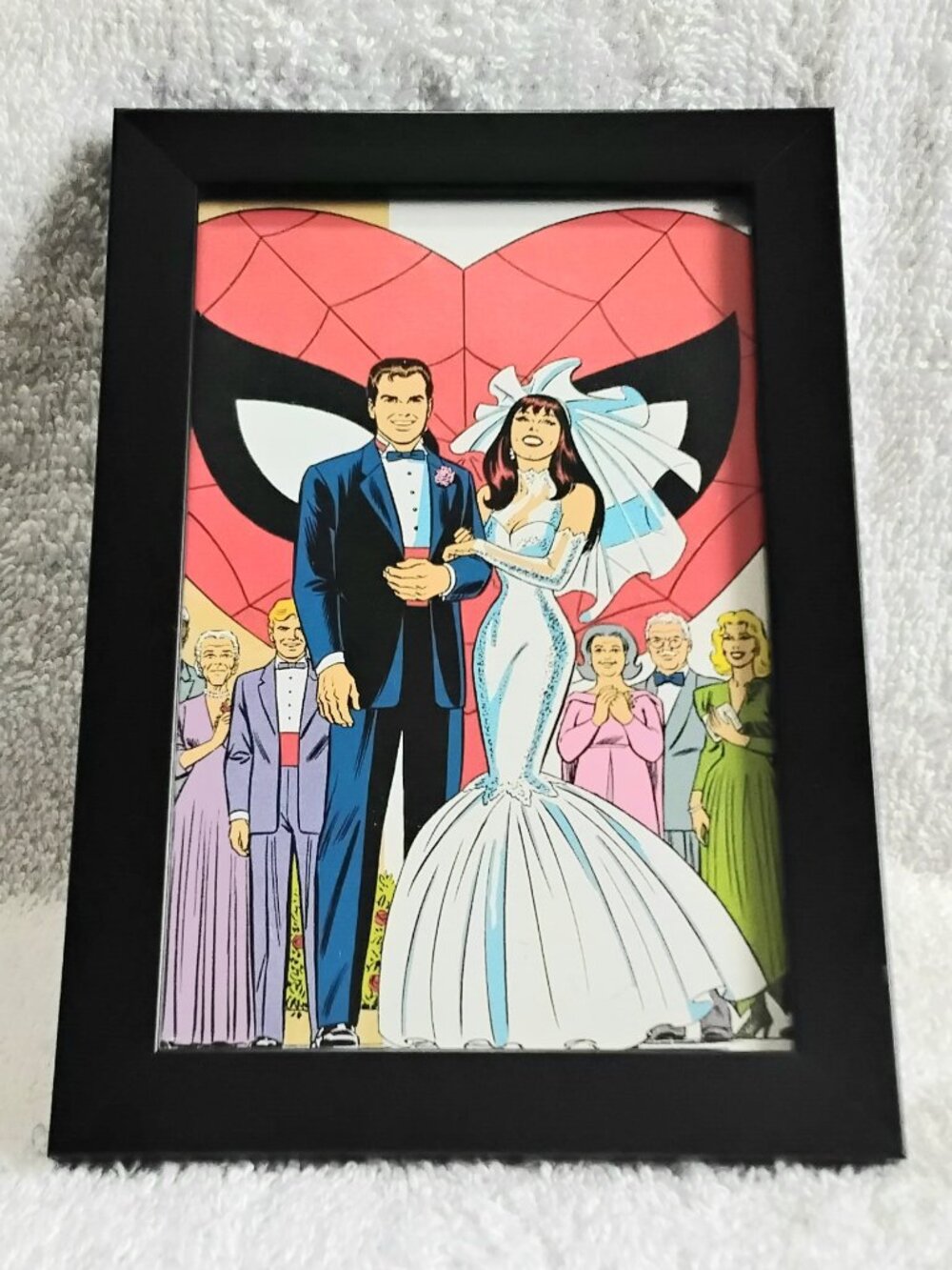 3/$25 4" x 6" Framed Spider-Man Peter & M.J. Finally Wed Custom Pic!!